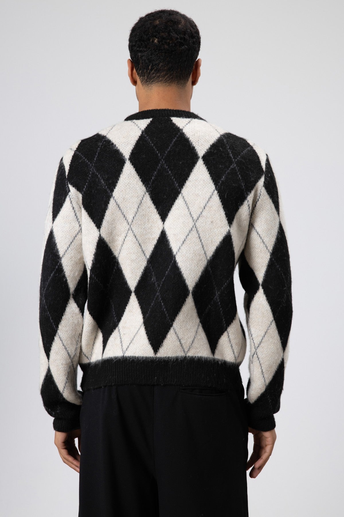 Oversized Sweater with a Baklava Pattern
