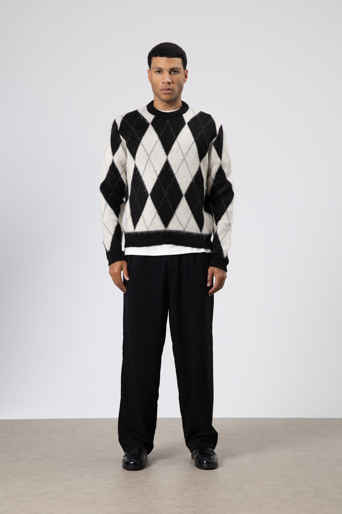 Oversized Sweater with a Baklava Pattern
