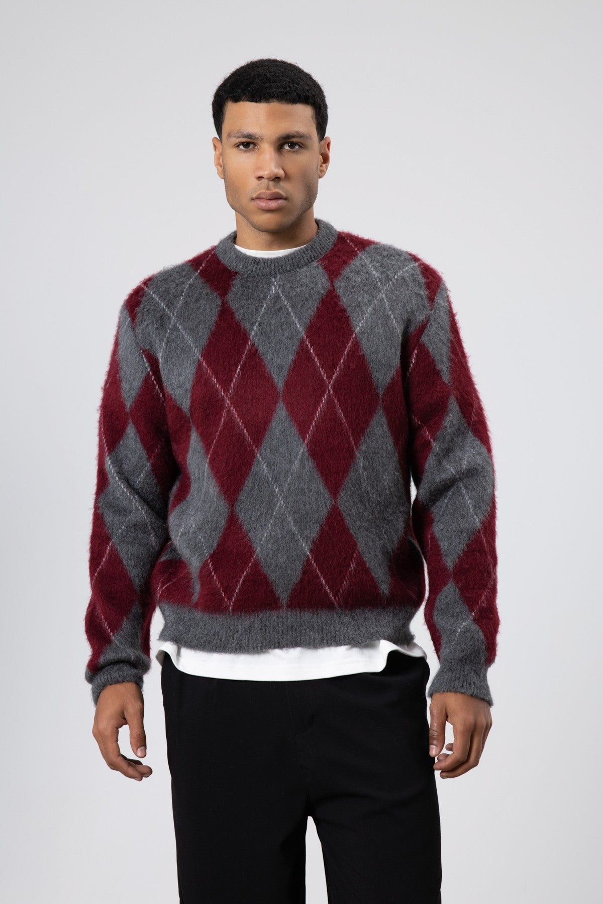 Oversized Sweater with a Baklava Pattern