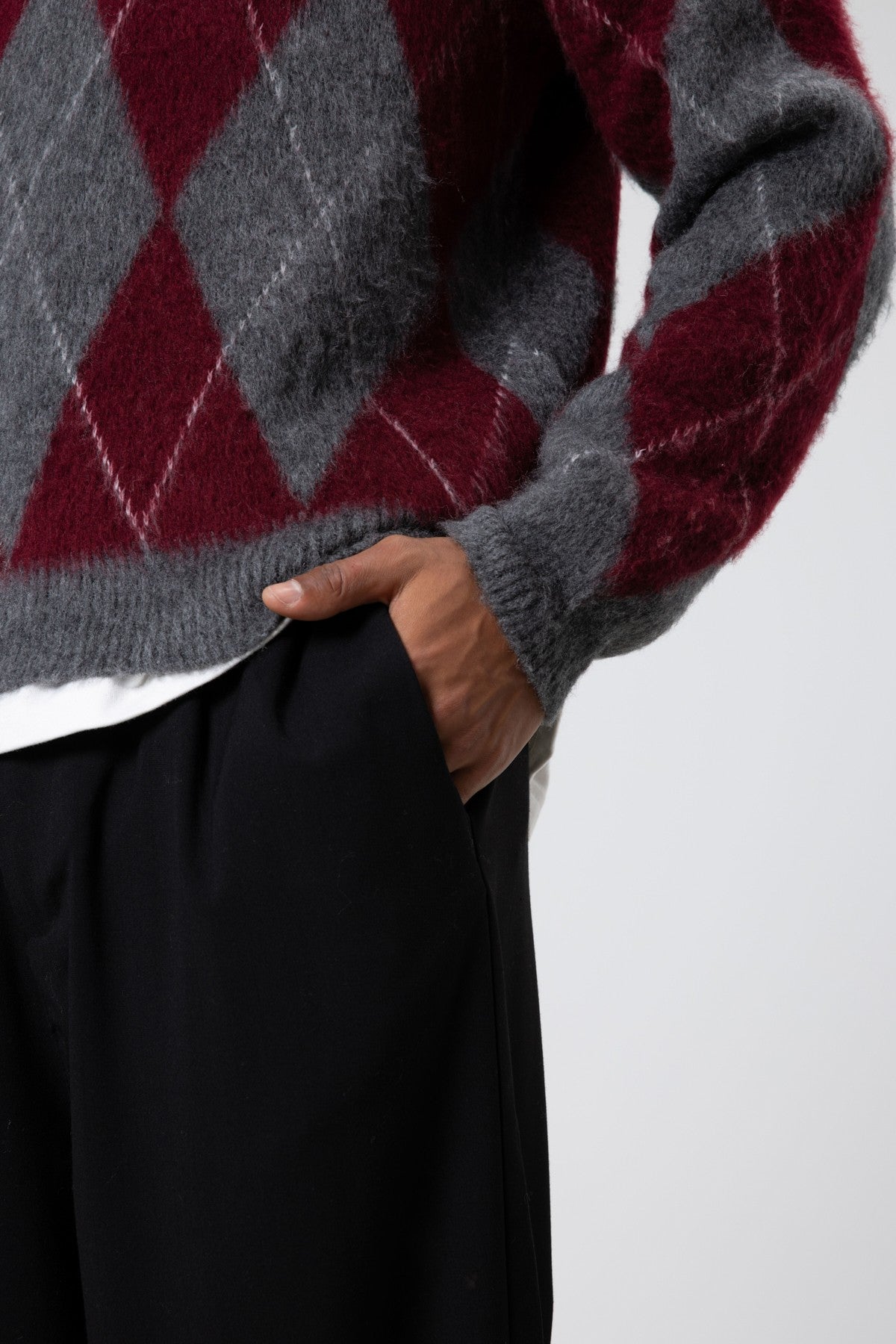 Oversized Sweater with a Baklava Pattern