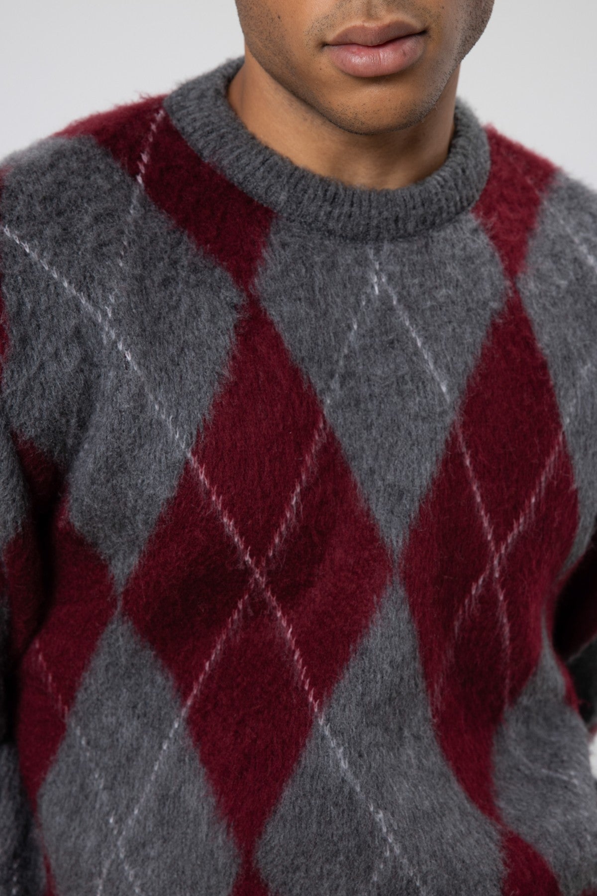 Oversized Sweater with a Baklava Pattern