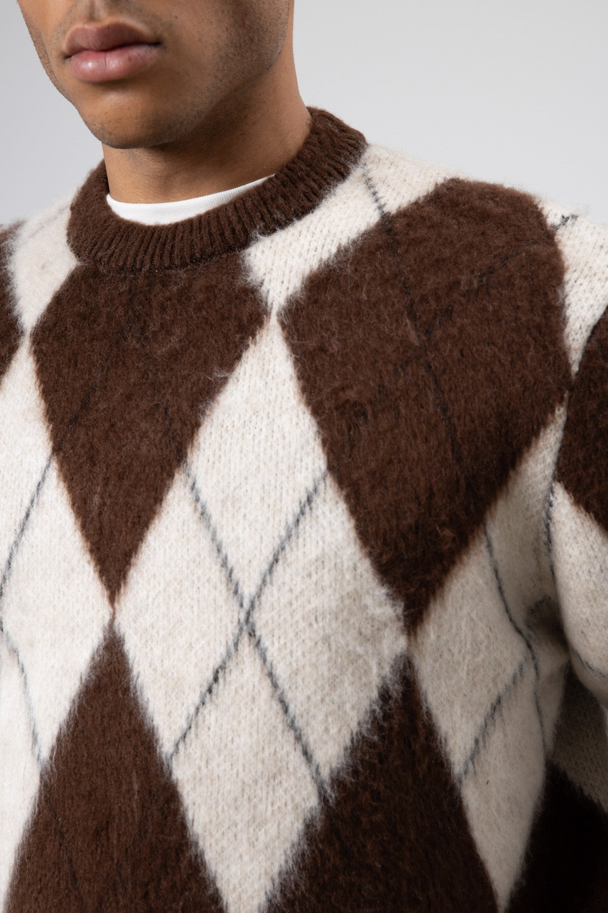 Oversized Sweater with a Baklava Pattern