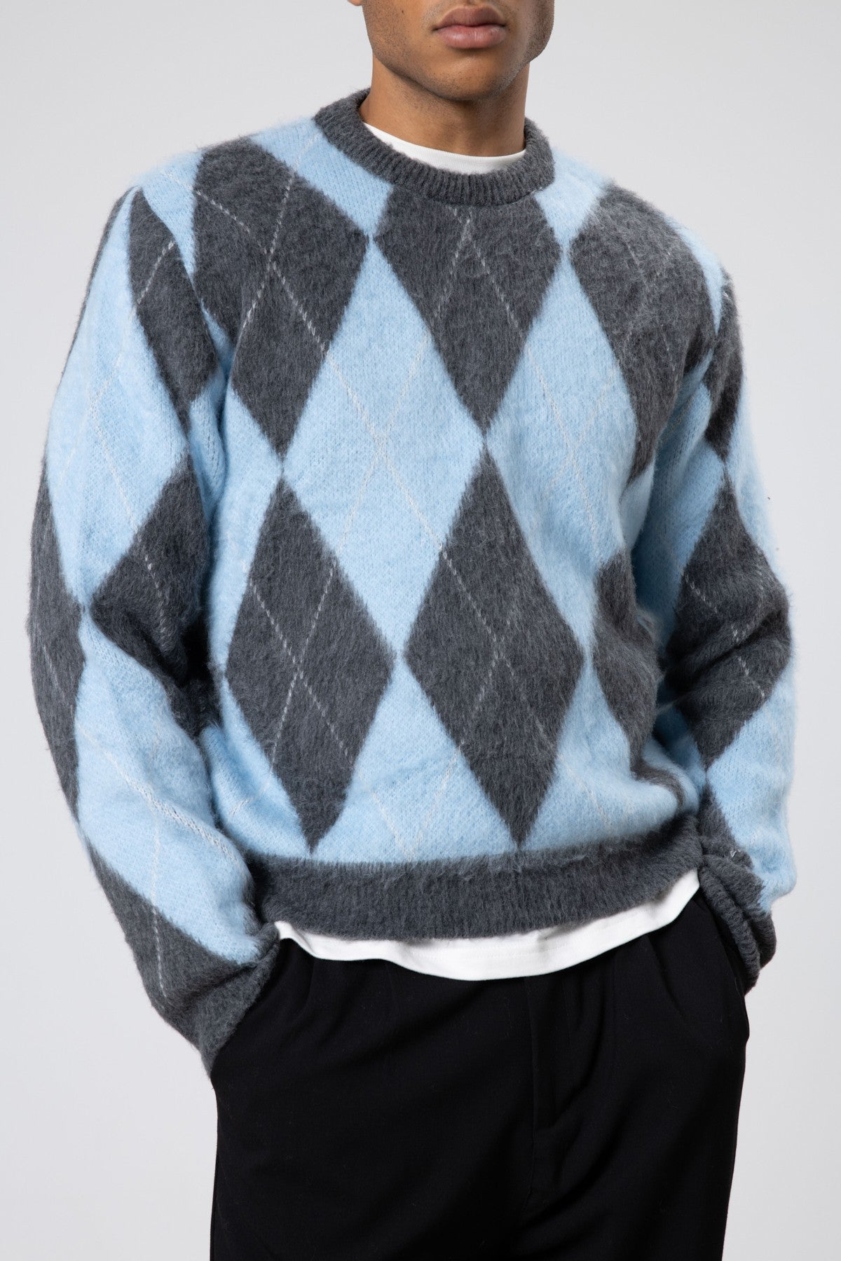 Oversized Sweater with a Baklava Pattern