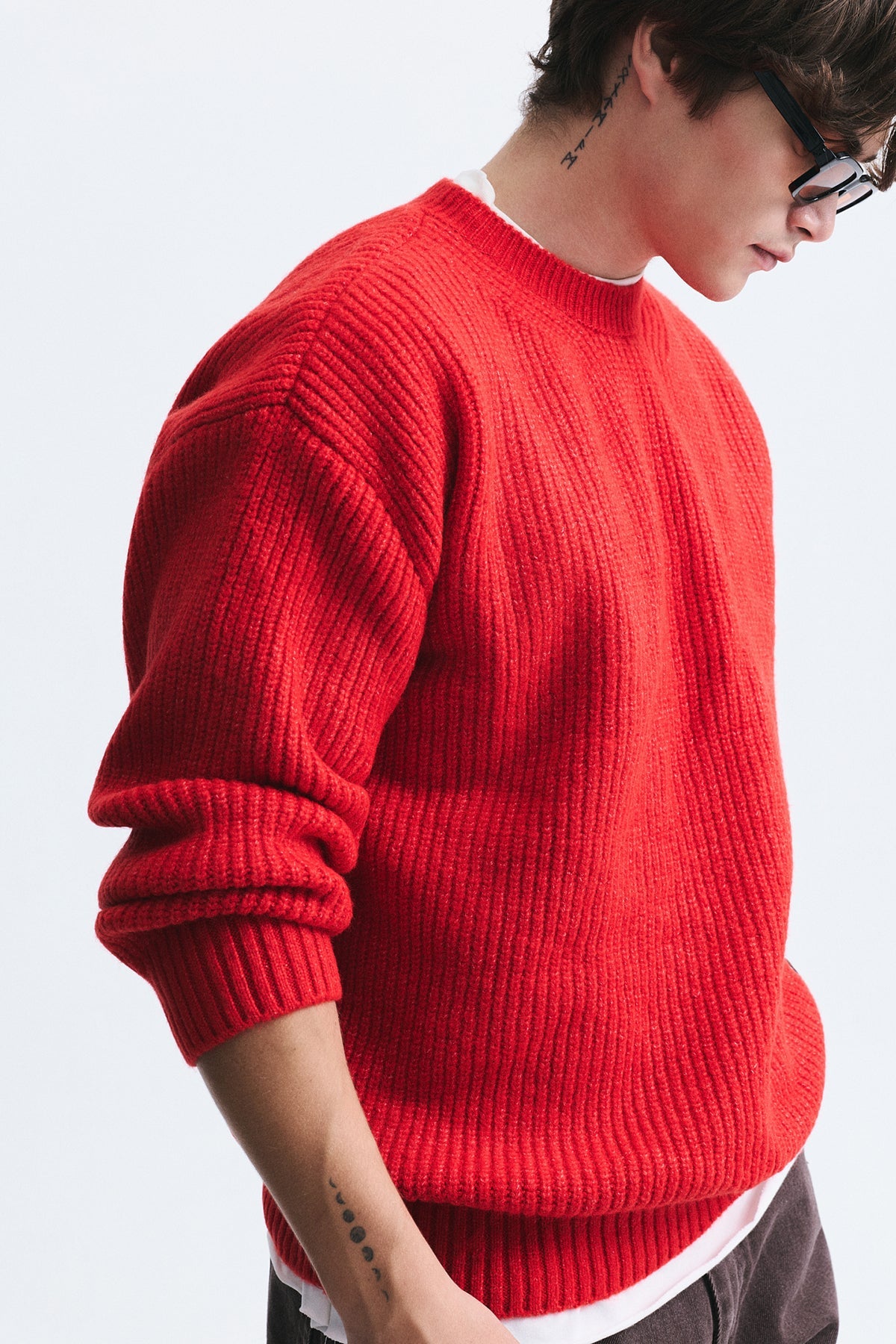 Oversized Ribbed Knit Sweater