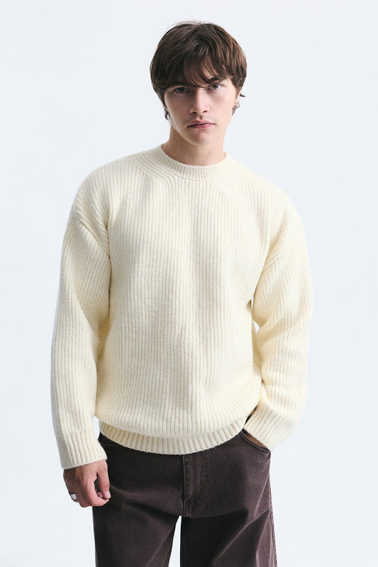 Oversized Ribbed Knit Sweater