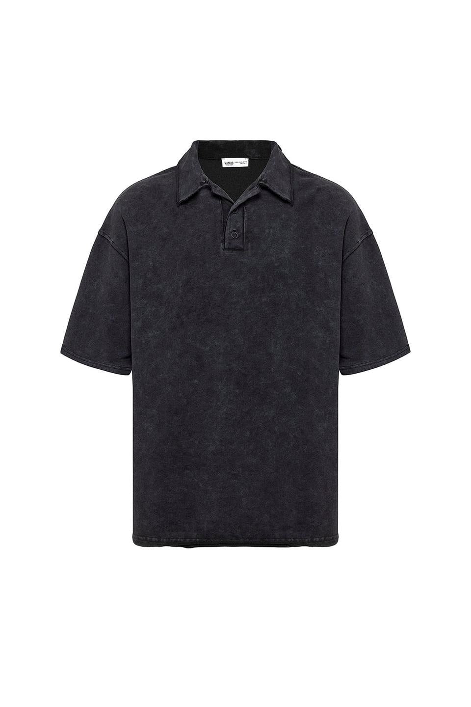 Oversized Polo-Neck T-Shirt (Machine Washable)