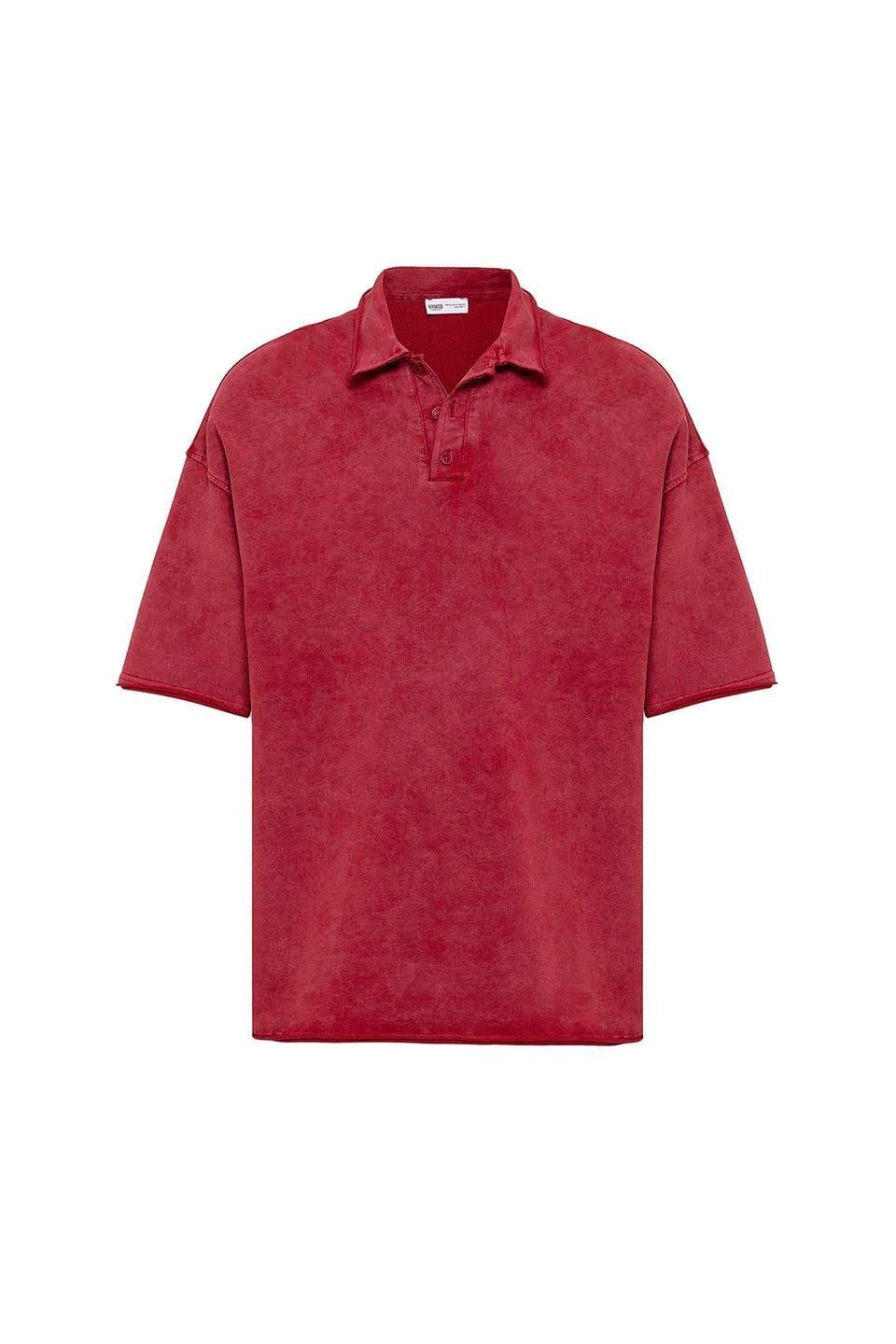 Oversized Polo-Neck T-Shirt (Machine Washable)