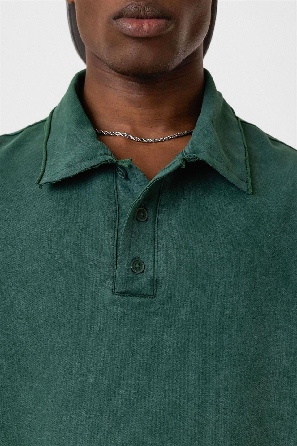 Oversized Polo-Neck T-Shirt (Machine Washable)