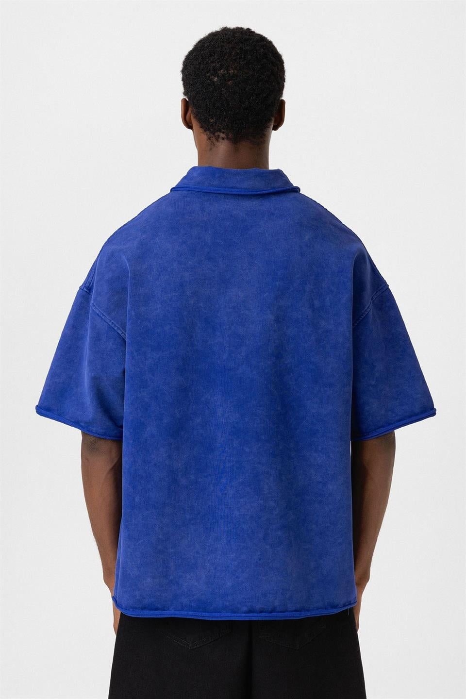 Oversized Polo-Neck T-Shirt (Machine Washable)