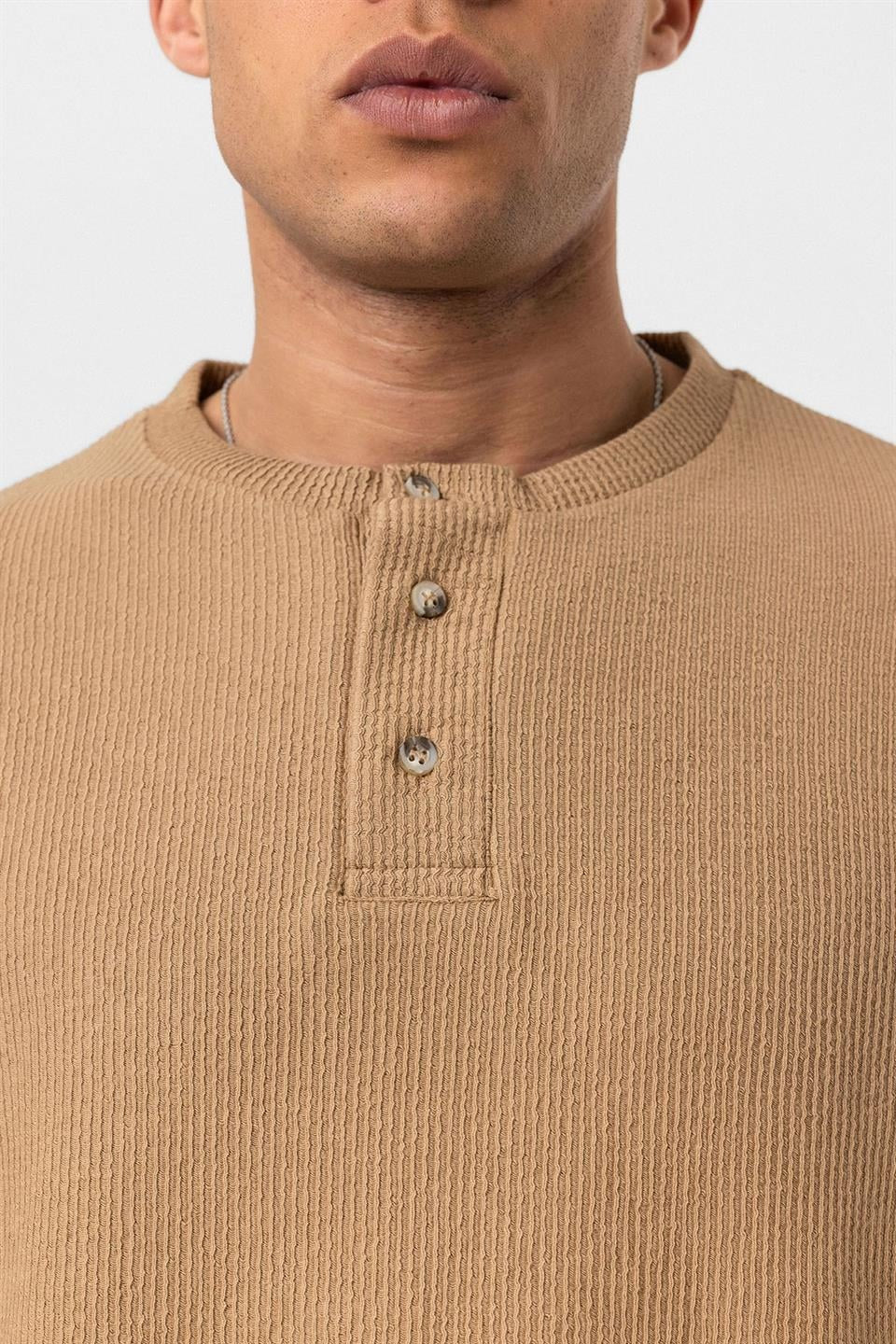 Oversized T-Shirt with Button-Down Collar