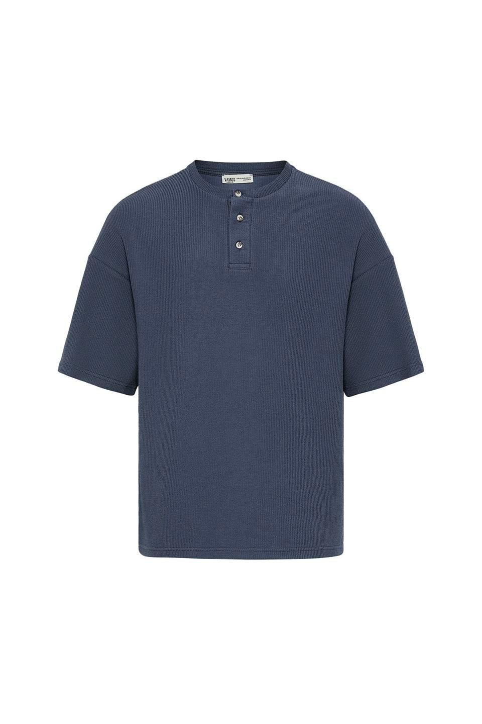 Oversized T-Shirt with Button-Down Collar