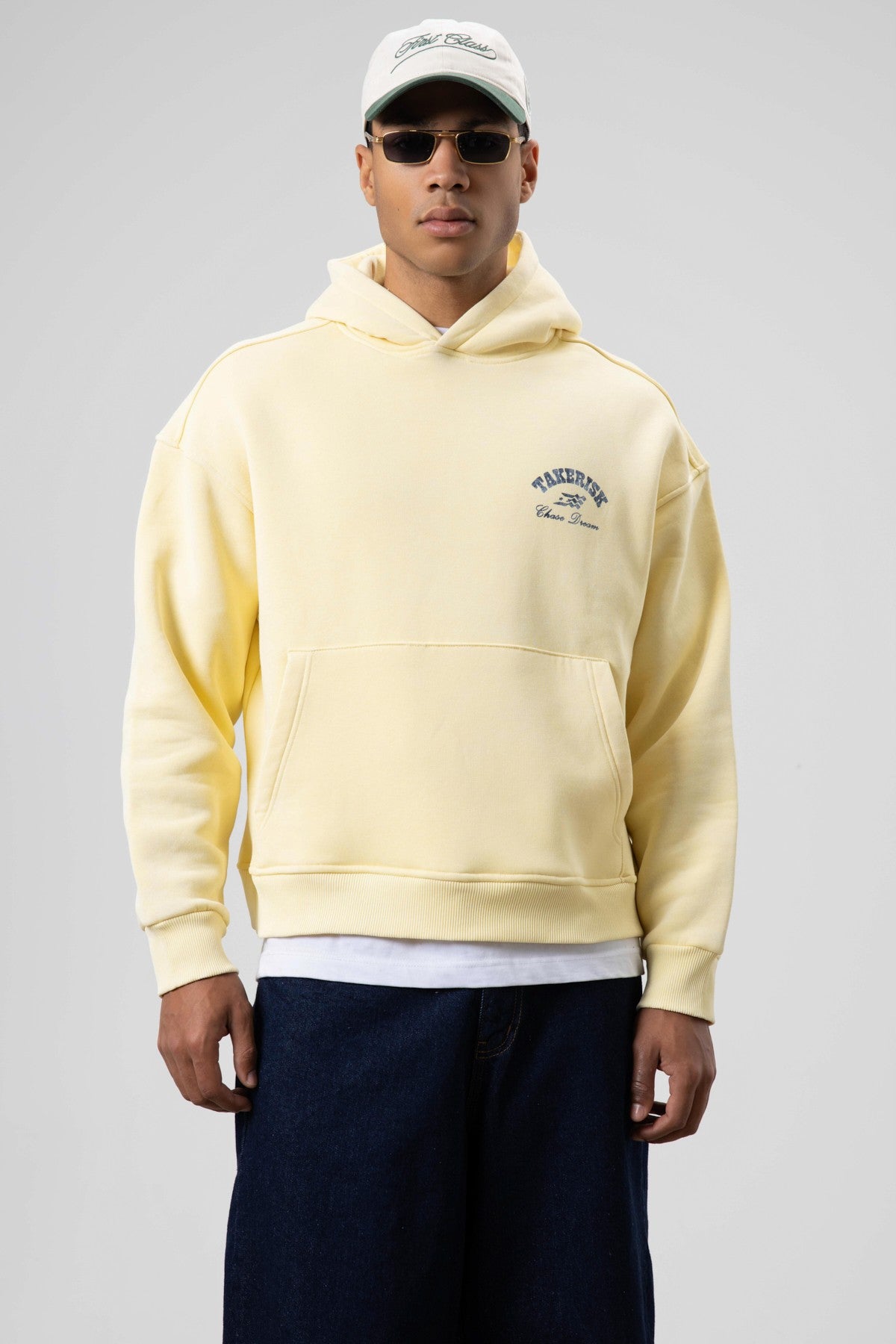 Oversized, Pre-Washed, Boxy-Fit Hooded Sweatshirt