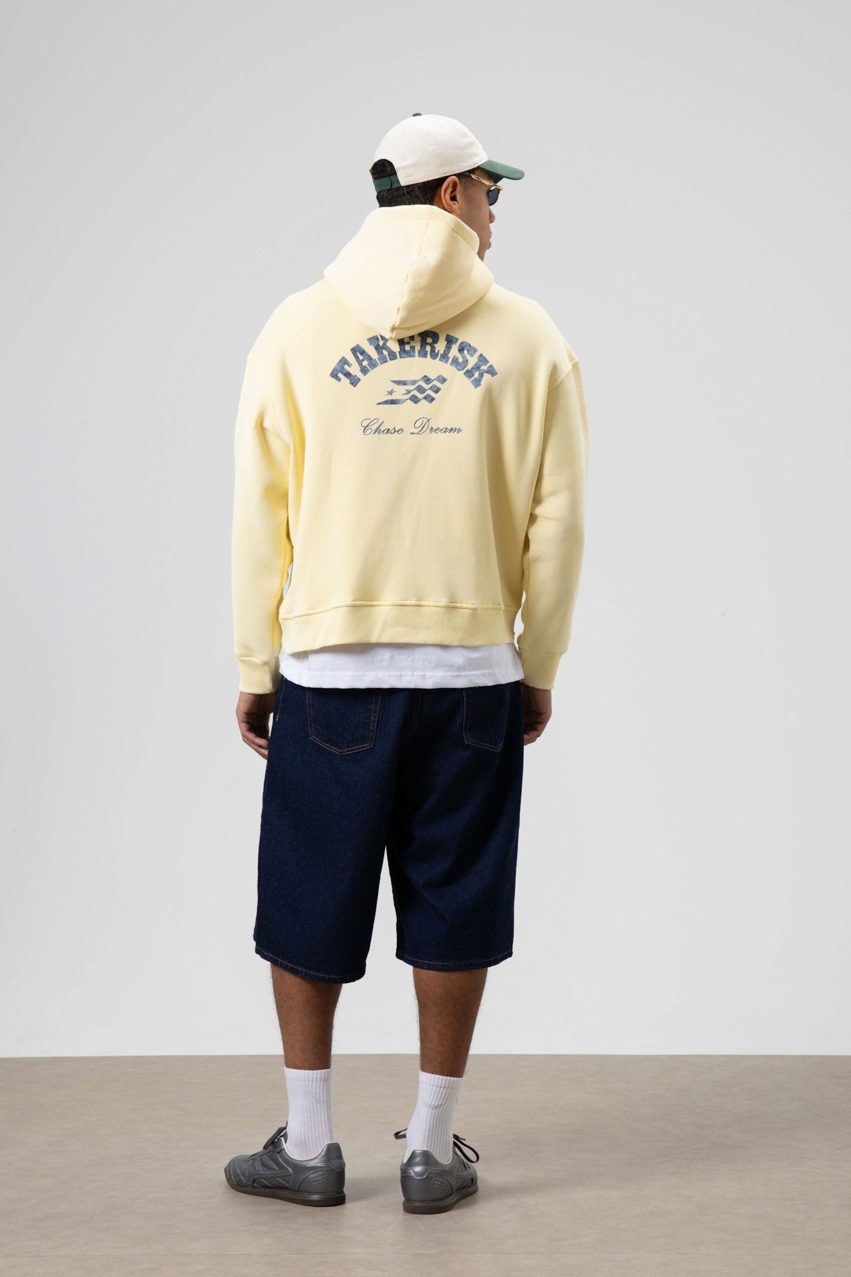 Oversized, Pre-Washed, Boxy-Fit Hooded Sweatshirt