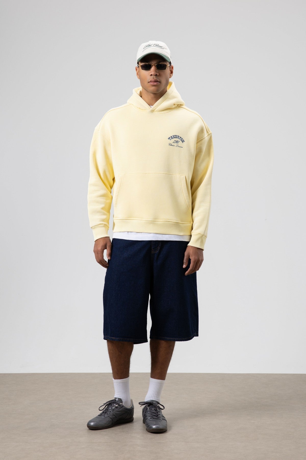 Oversized, Pre-Washed, Boxy-Fit Hooded Sweatshirt