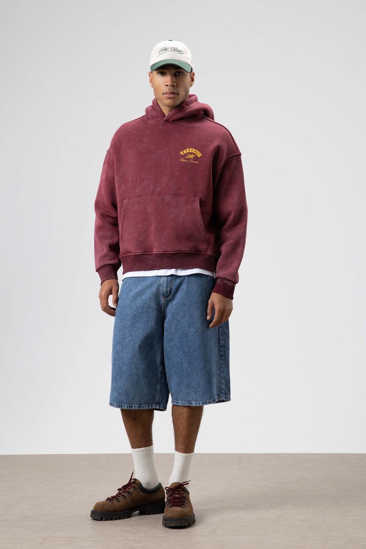 Oversized, Pre-Washed, Boxy-Fit Hooded Sweatshirt