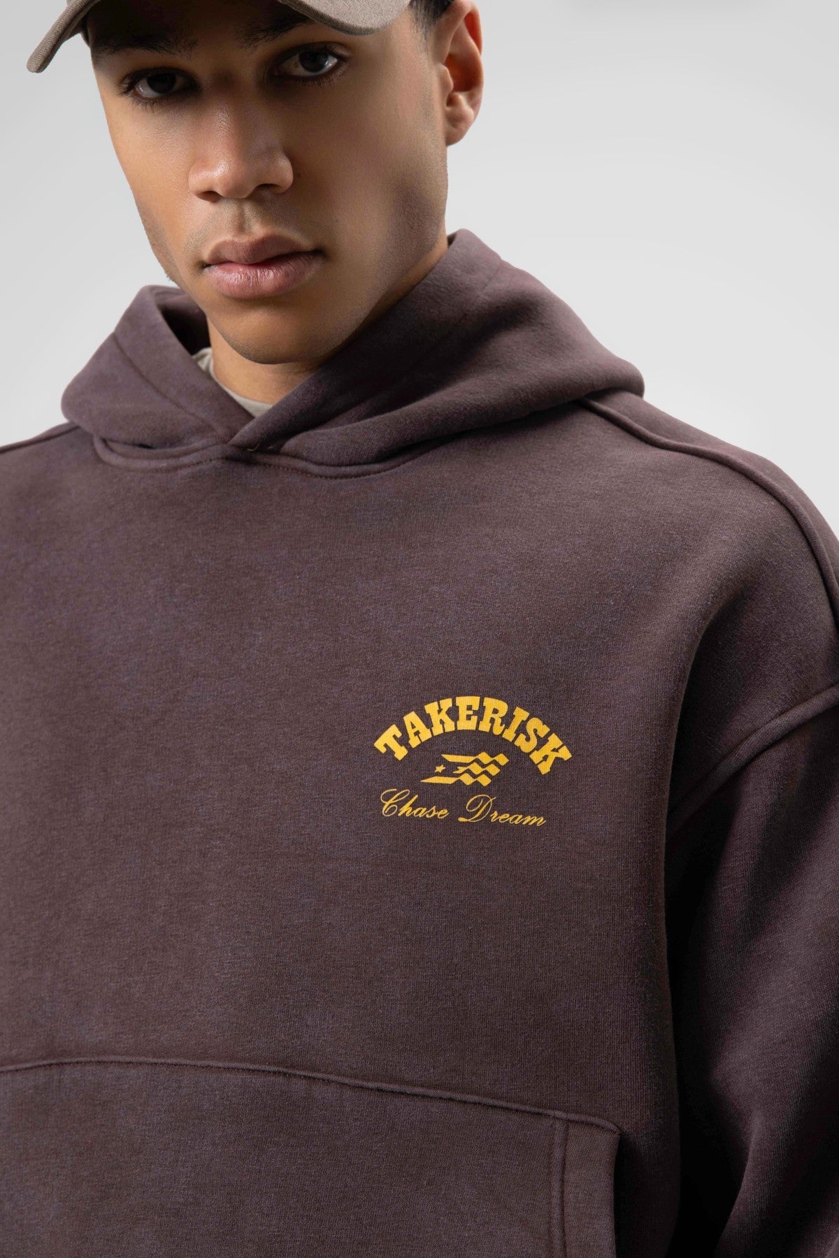 Oversized, Pre-Washed, Boxy-Fit Hooded Sweatshirt