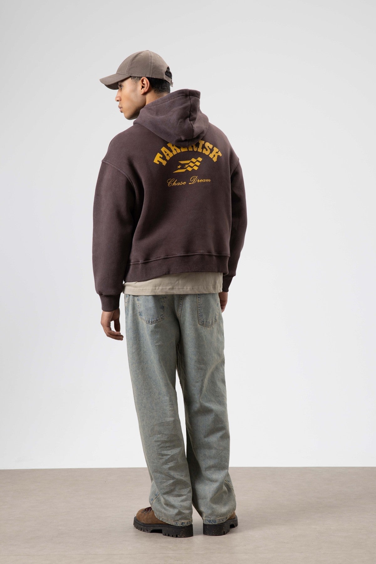 Oversized, Pre-Washed, Boxy-Fit Hooded Sweatshirt
