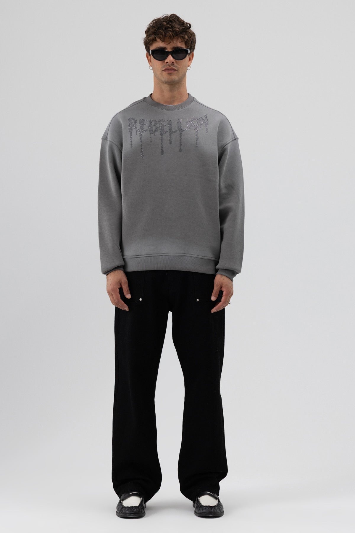 Oversized Printed Sweatshirt (Machine Washable) V70-101