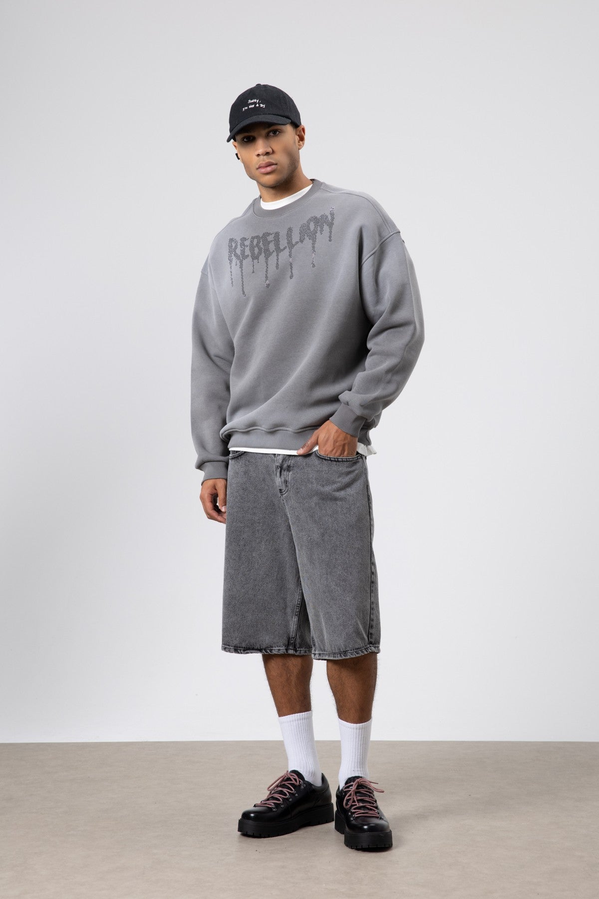 Oversized Printed Sweatshirt (Machine Washable)
