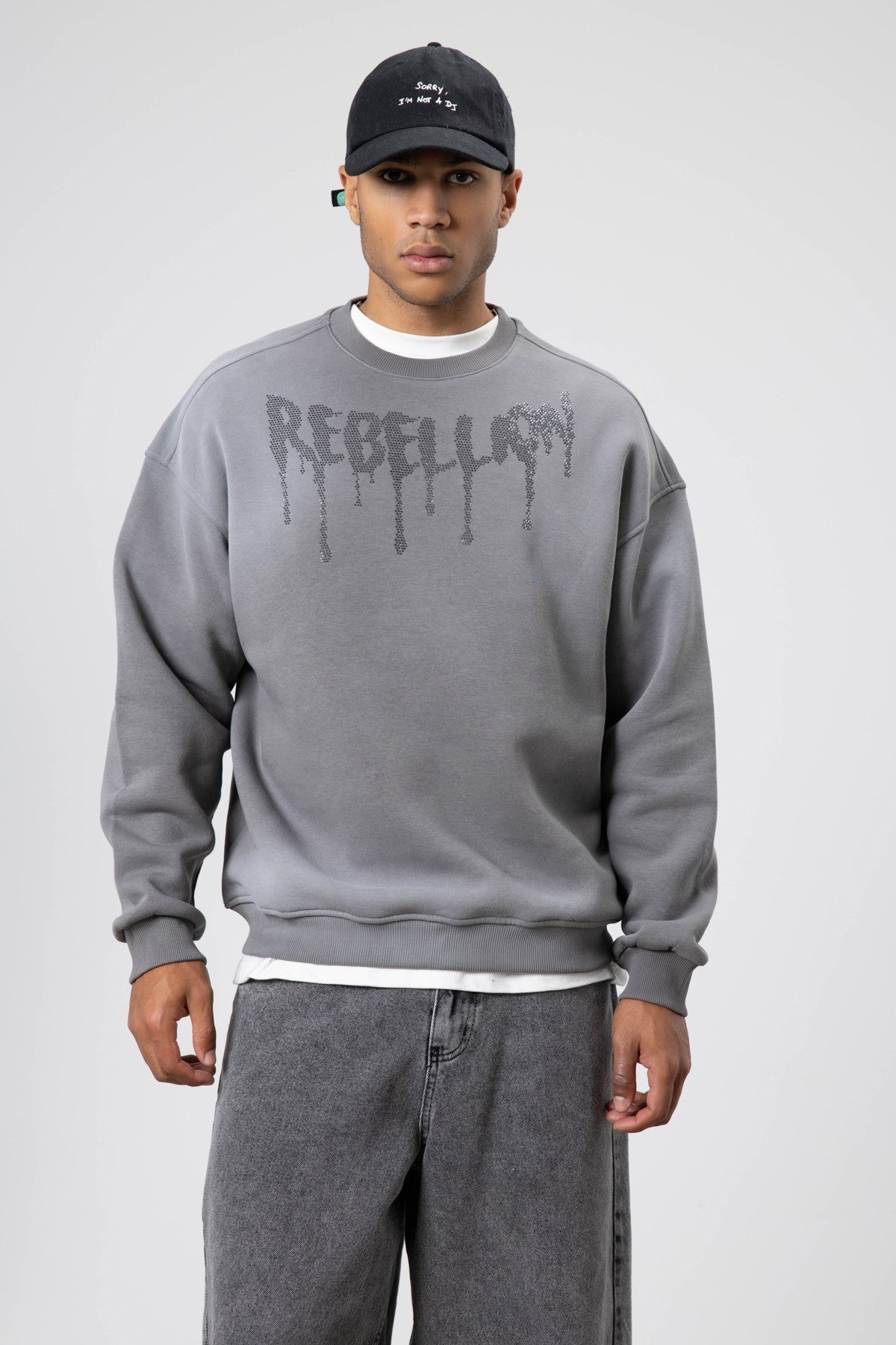 Oversized Printed Sweatshirt (Machine Washable)