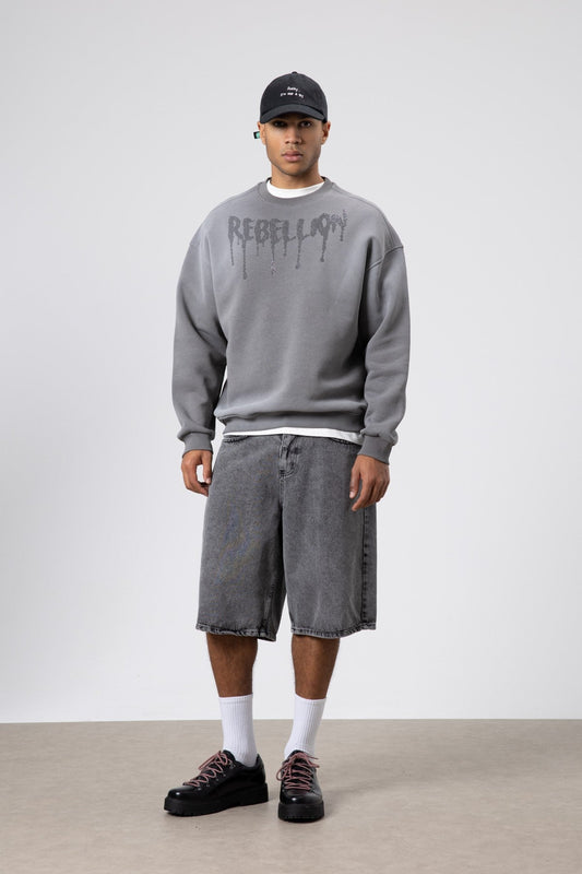 Oversized Printed Sweatshirt (Machine Washable)