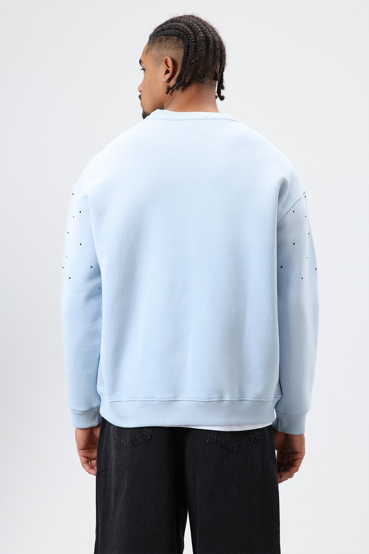 Oversized Sweatshirt with Stone-Washed Details