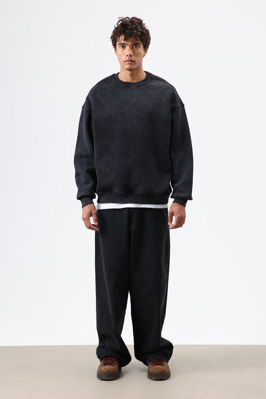Basic Oversized Washed Sweatshirt