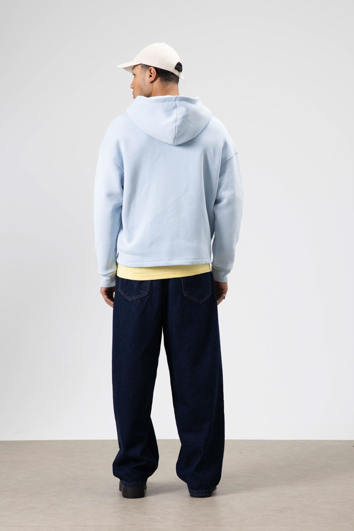 Oversized Zipper-Front Hooded Sweatshirt