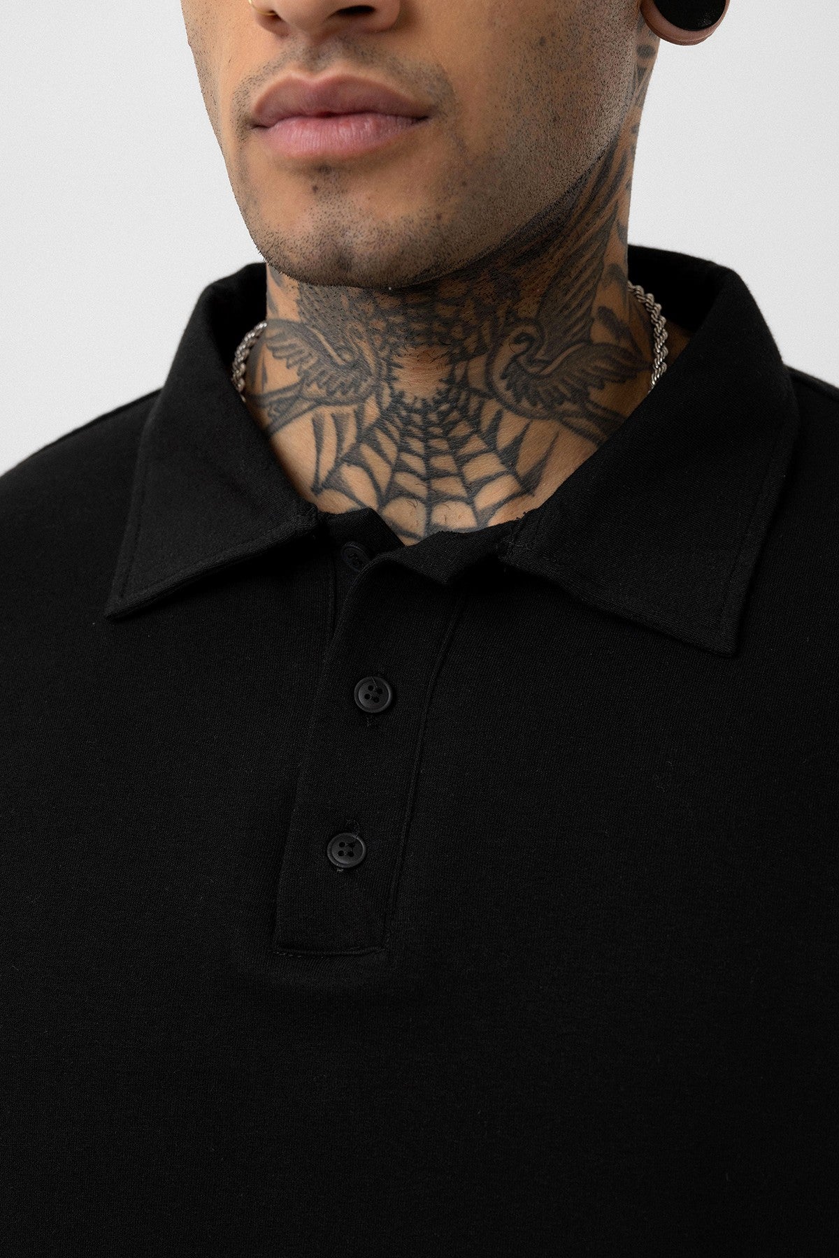 Basic Oversized Polo-Neck T-Shirt