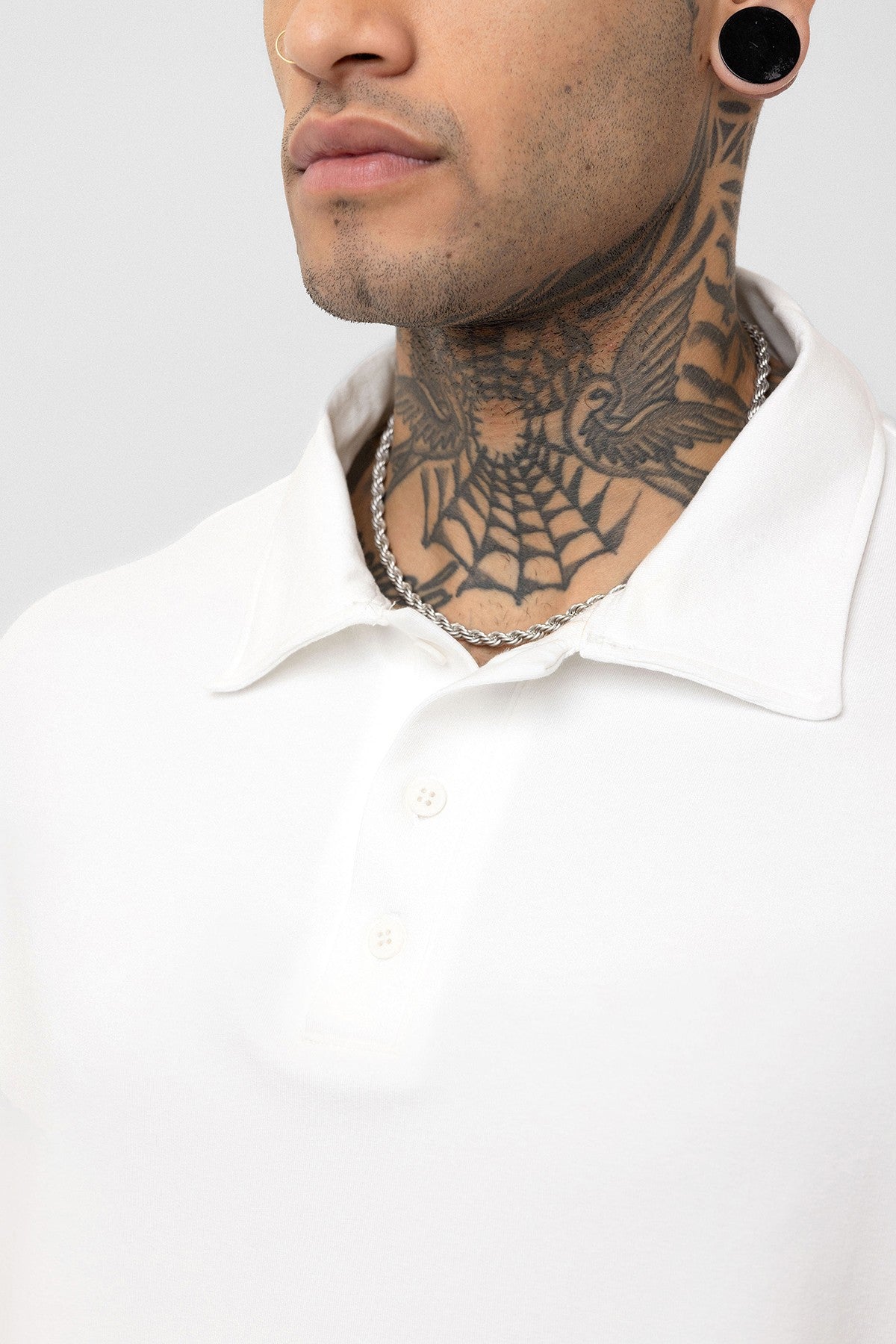 Basic Oversized Polo-Neck T-Shirt