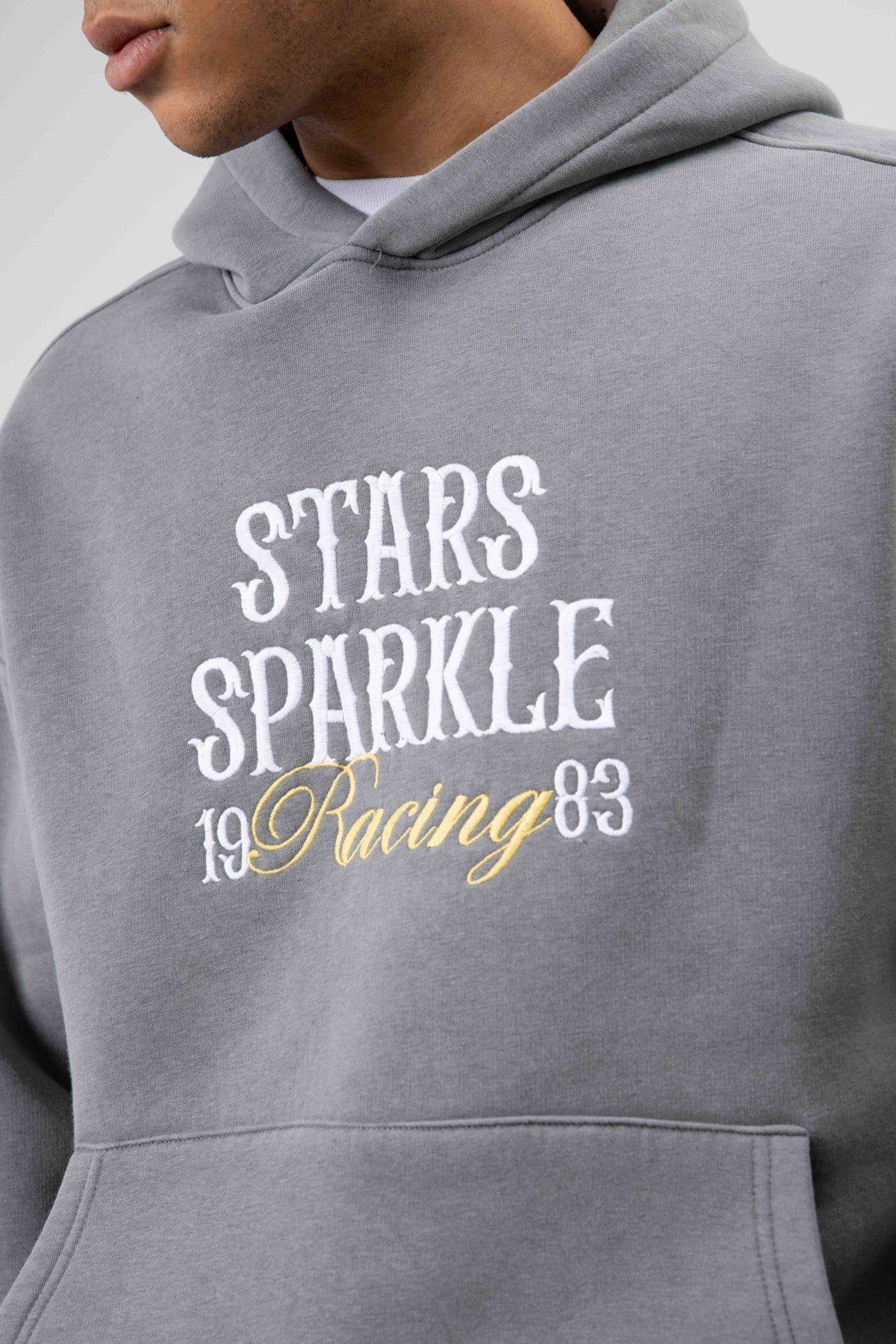 Oversized Embroidered Hooded Sweatshirt