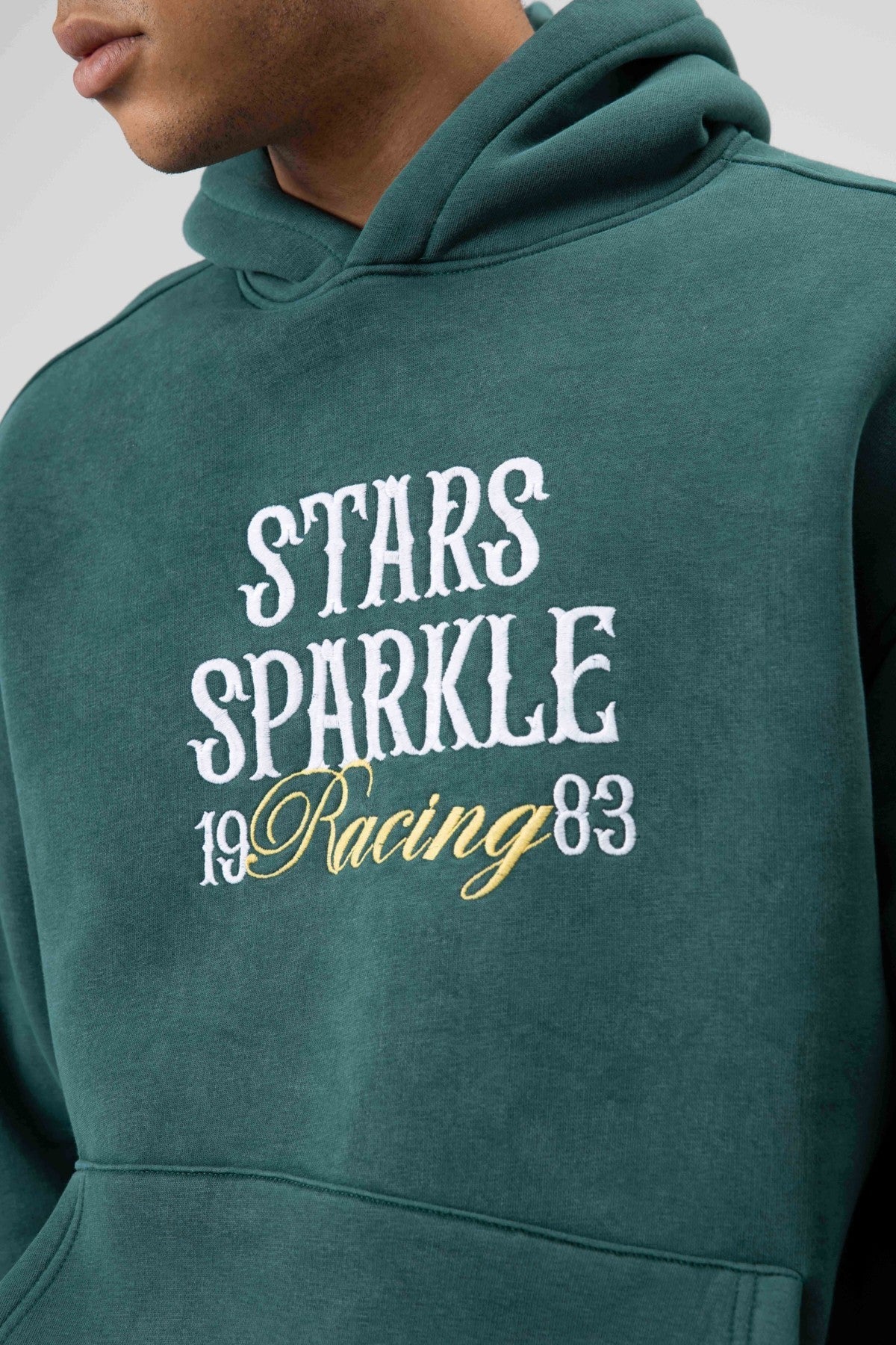 Oversized Embroidered Hooded Sweatshirt