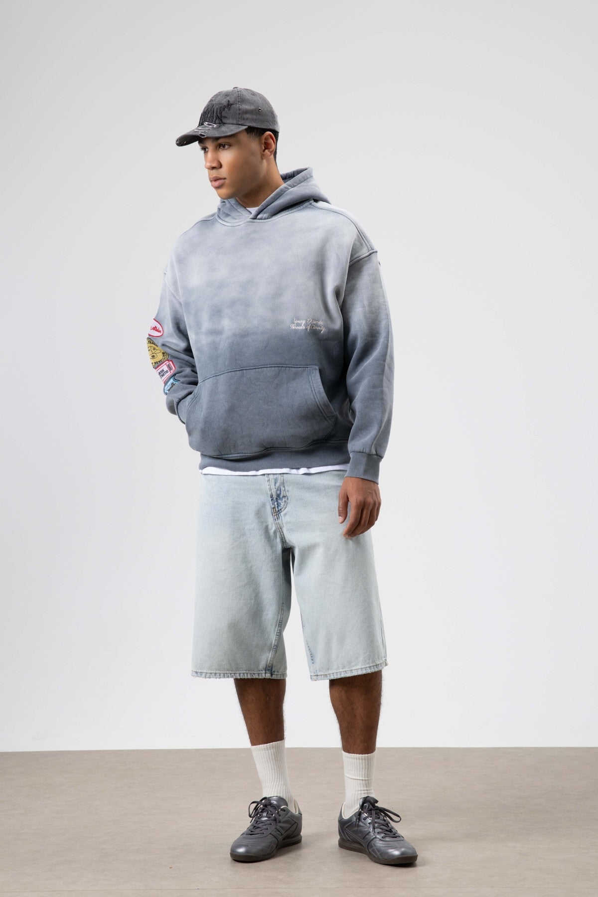Oversized Printed Hooded Sweatshirt V70-112