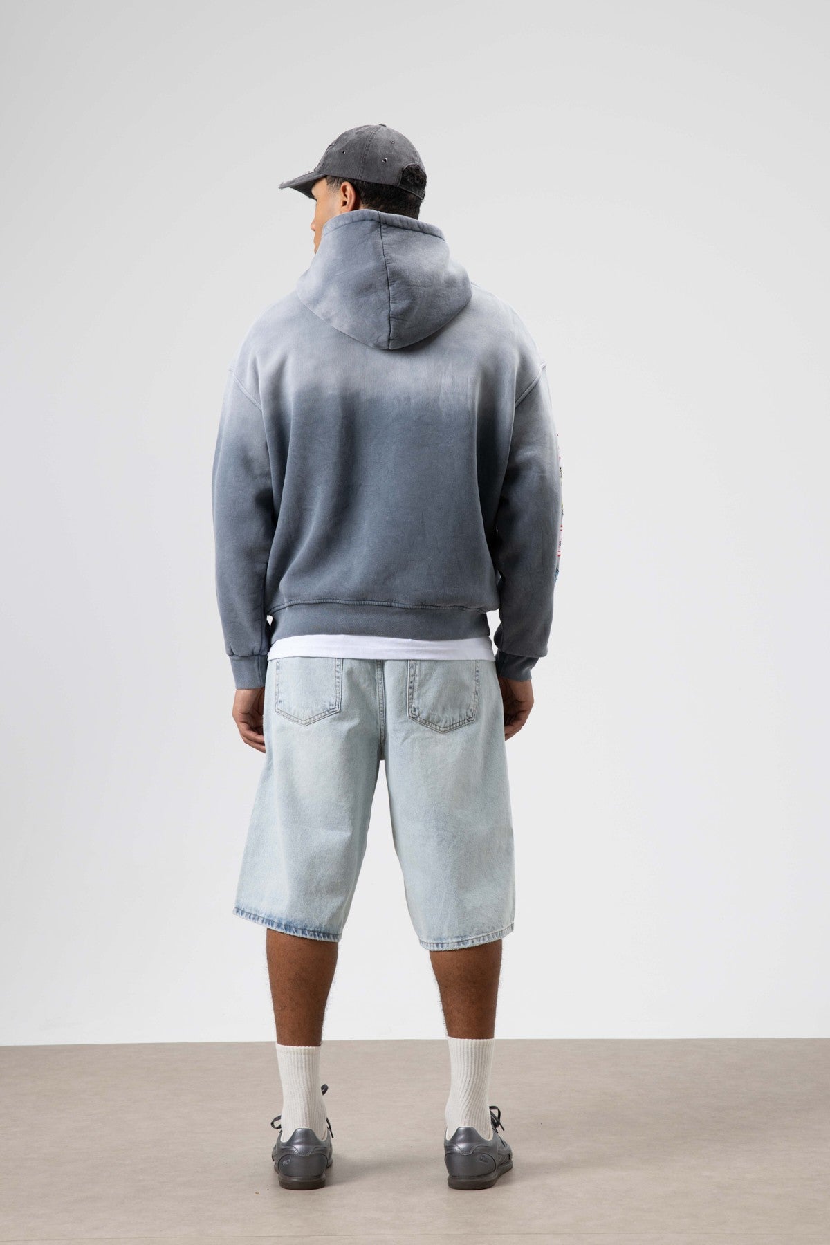 Oversized Printed Hooded Sweatshirt V70-112
