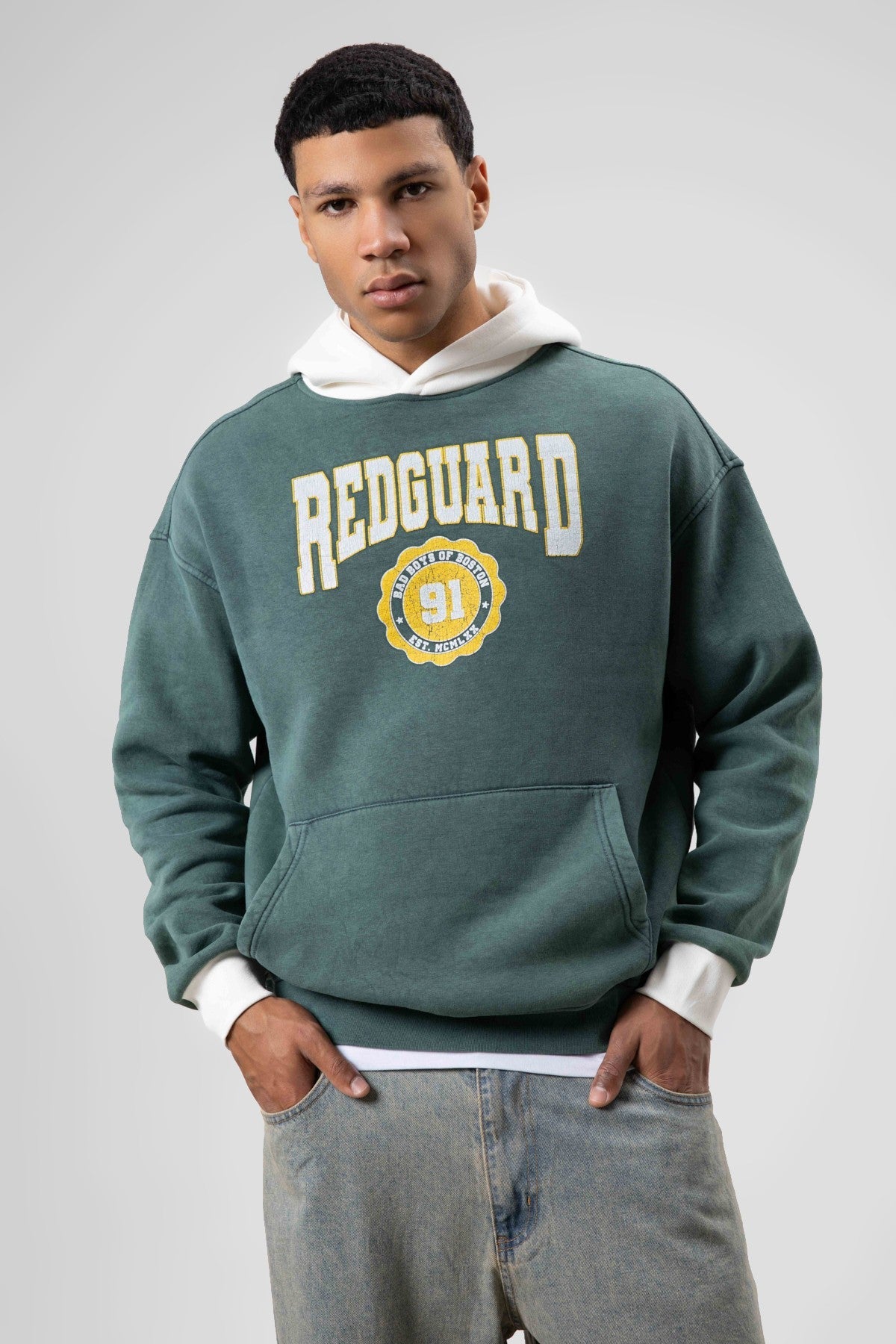 Oversized Printed Hooded Sweatshirt