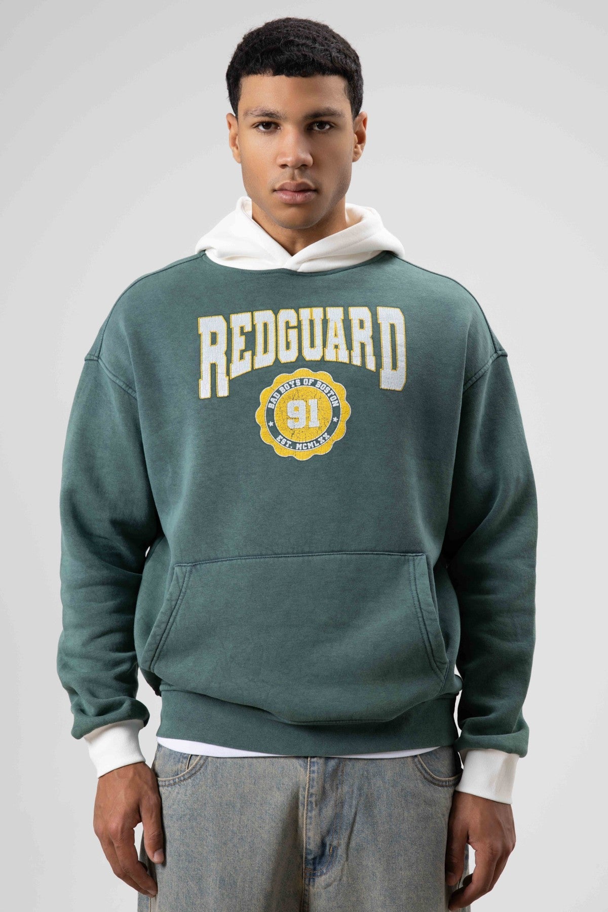 Oversized Printed Hooded Sweatshirt