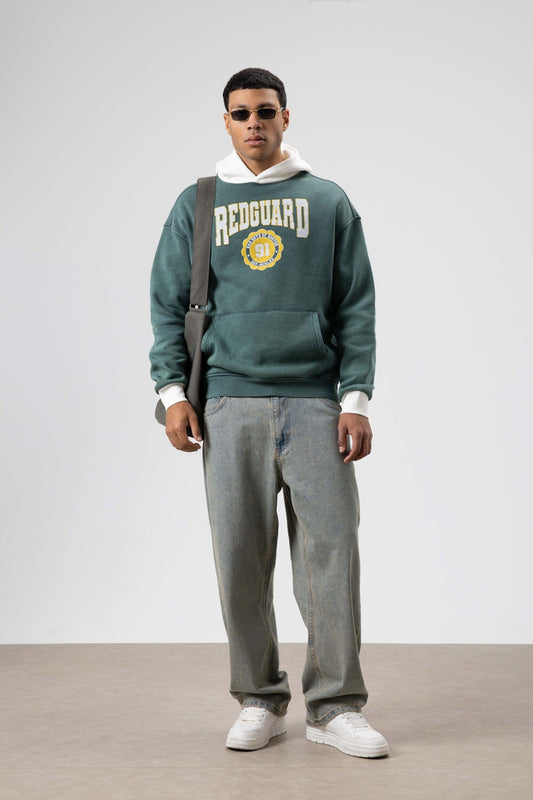 Oversized Printed Hooded Sweatshirt