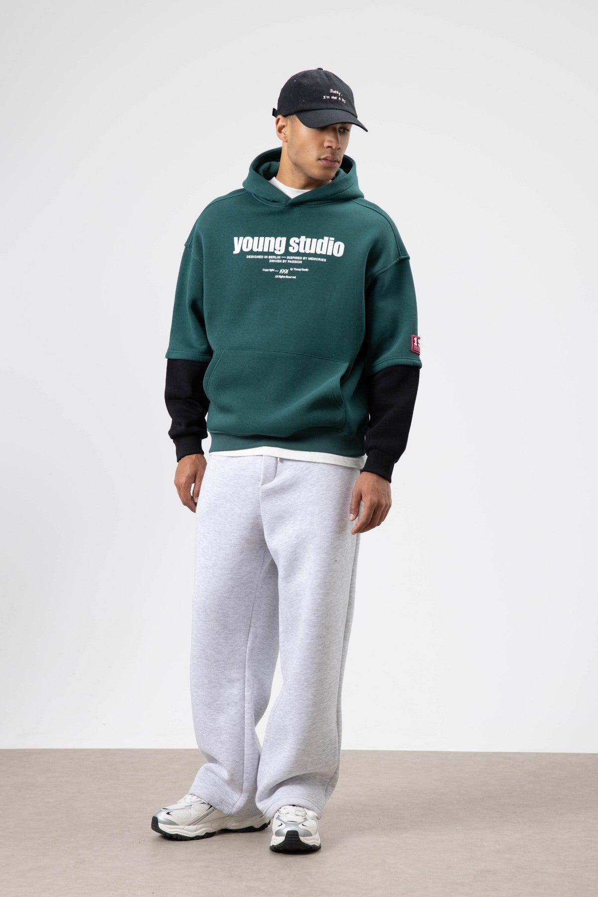 Oversized Printed Hooded Sweatshirt, Neft