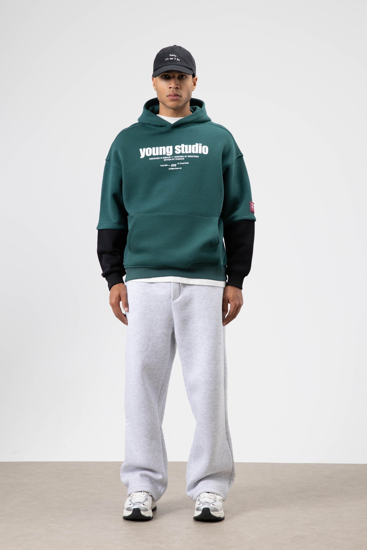 Oversized Printed Hooded Sweatshirt, Neft