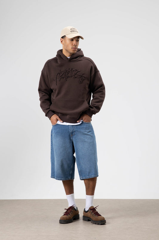 Oversized Printed Hooded Sweatshirt V70-117