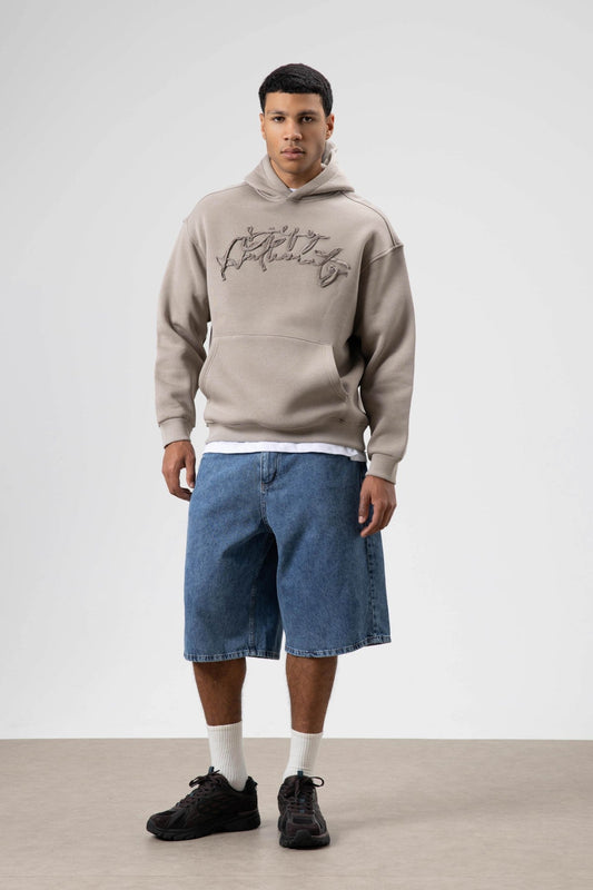 Oversized Printed Hooded Sweatshirt
