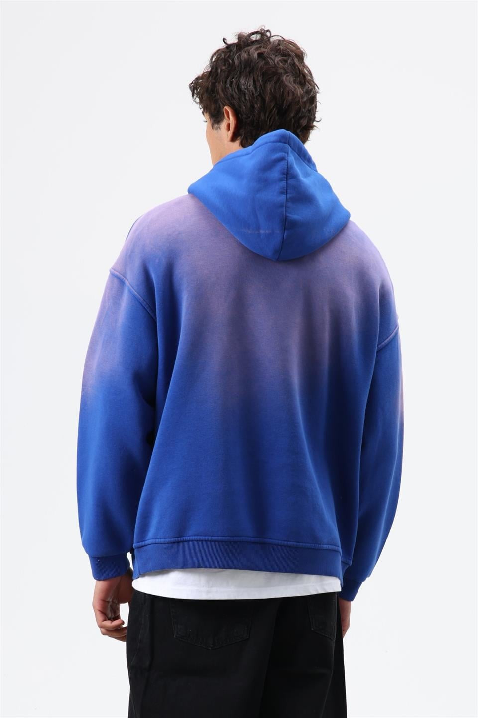 Oversized Printed Washed Hoodie