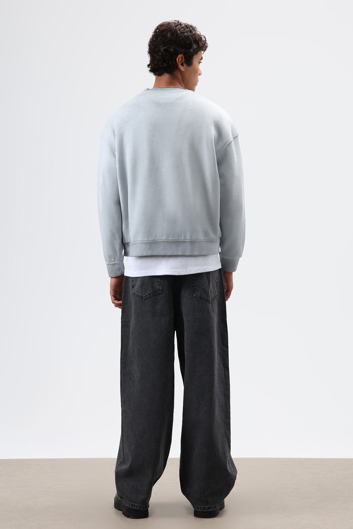Oversized Bike Neck Sweatshirt with Pockets