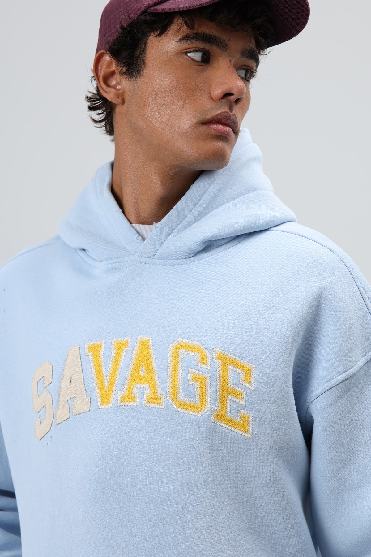 Oversized Printed Hooded Sweatshirt V70-127