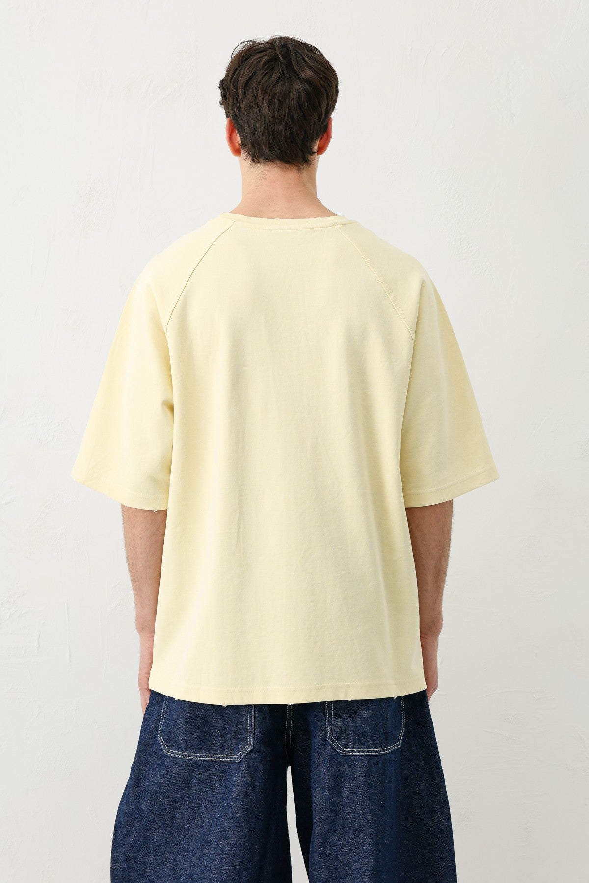 Oversized Raglan-Sleeve T-Shirt with Printed Text