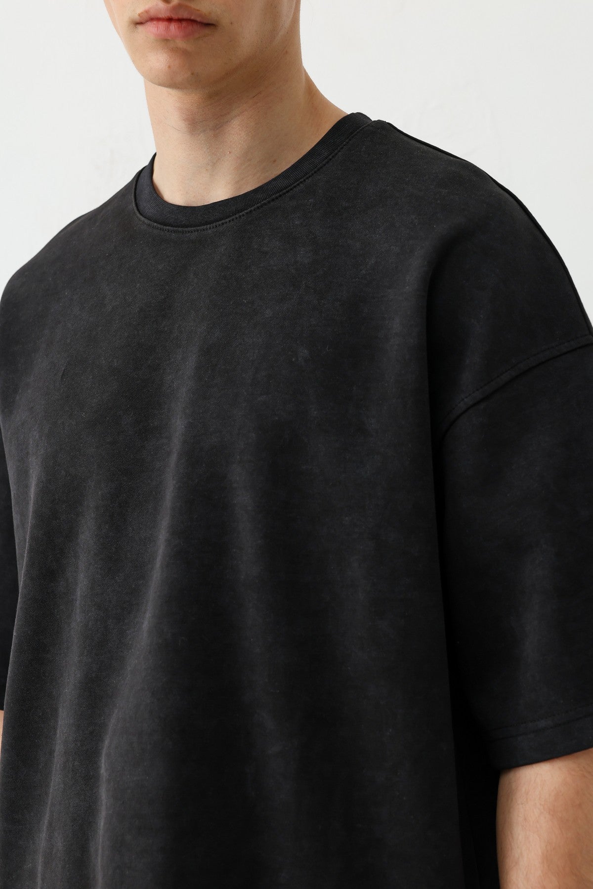 Short-Sleeved, Washed Oversized T-Shirt
