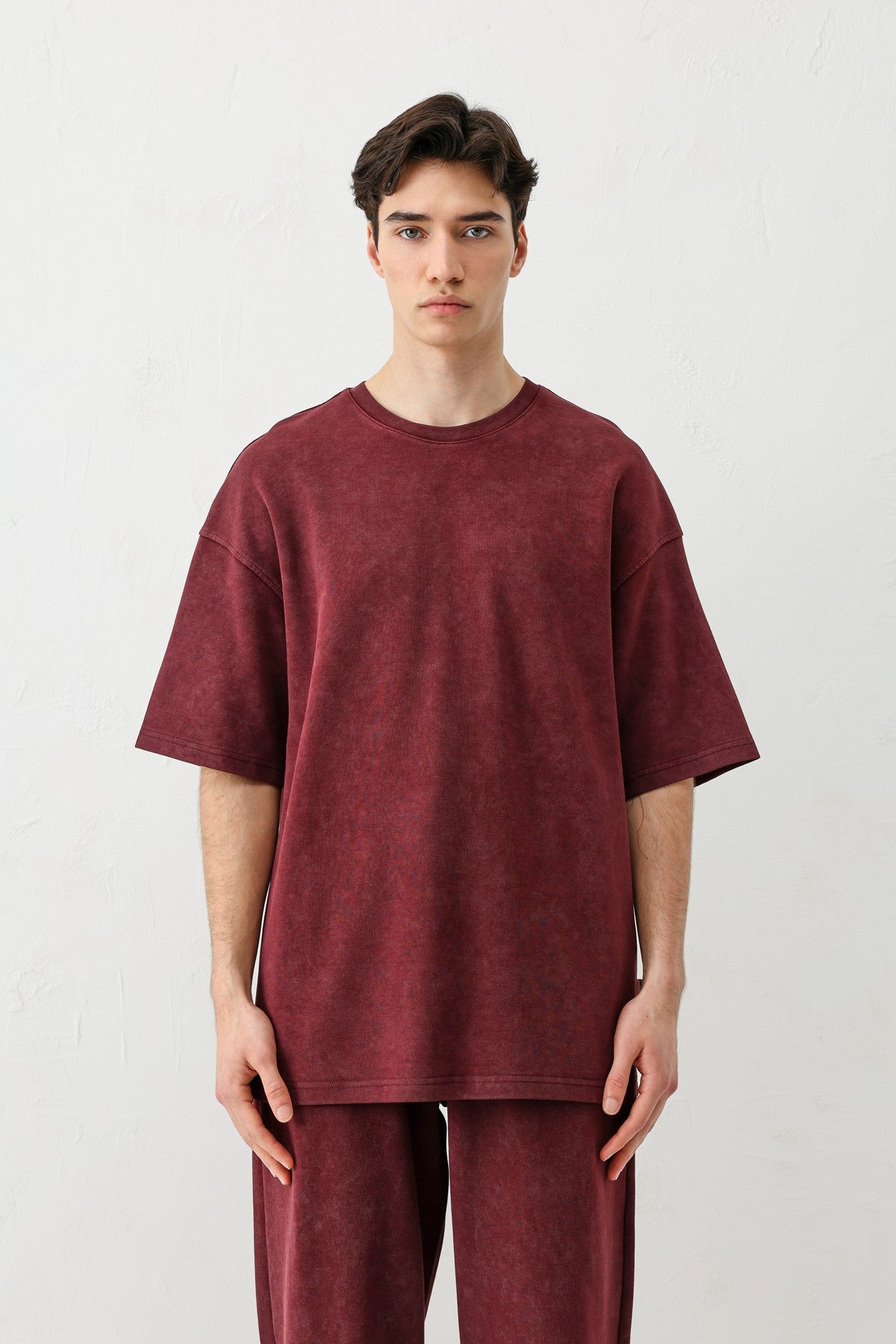 Short-Sleeved, Washed Oversized T-Shirt