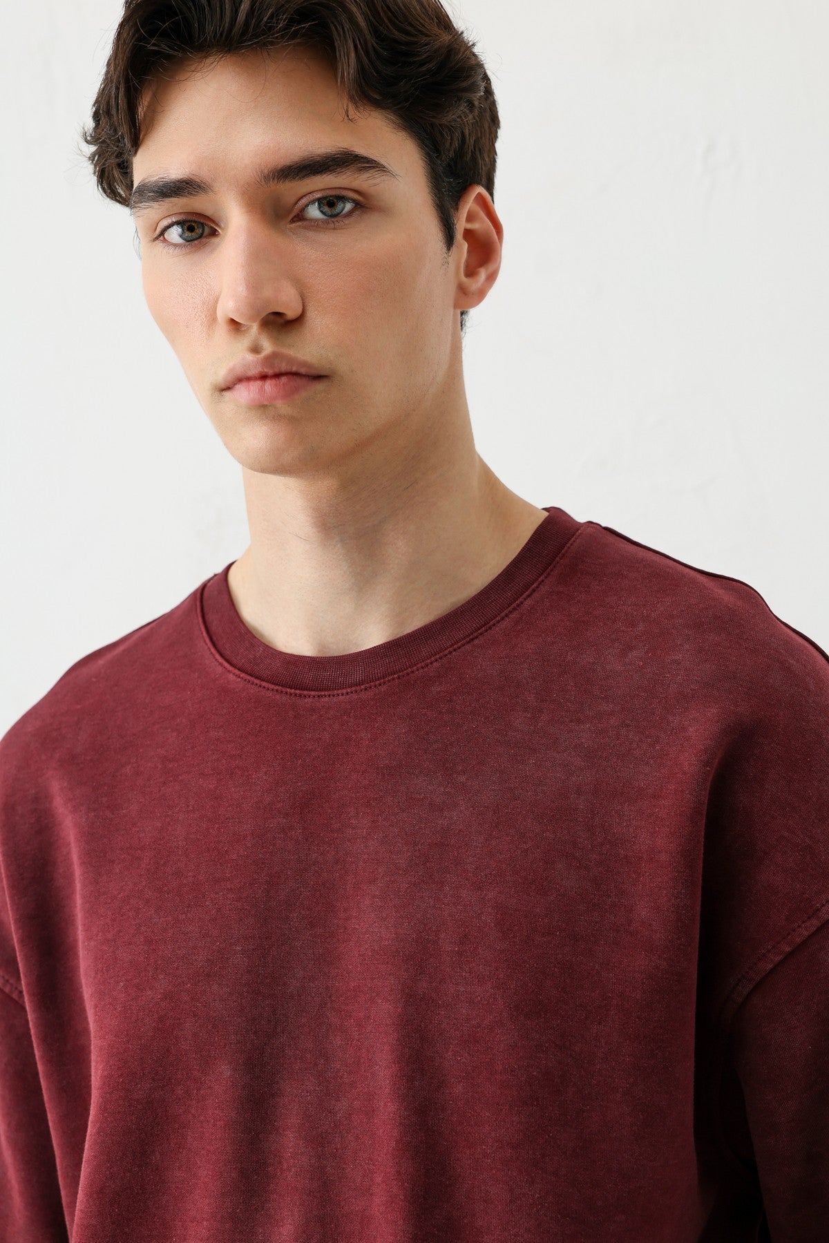 Short-Sleeved, Washed Oversized T-Shirt