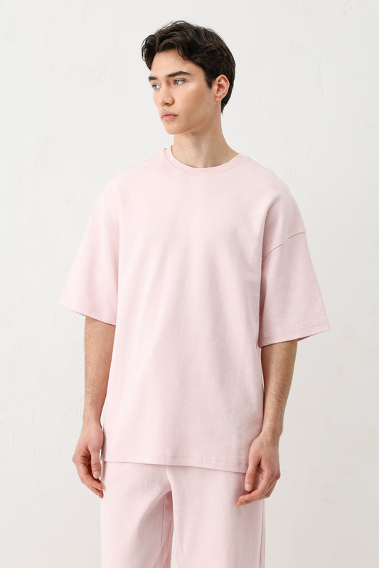 Short-Sleeved, Washed Oversized T-Shirt