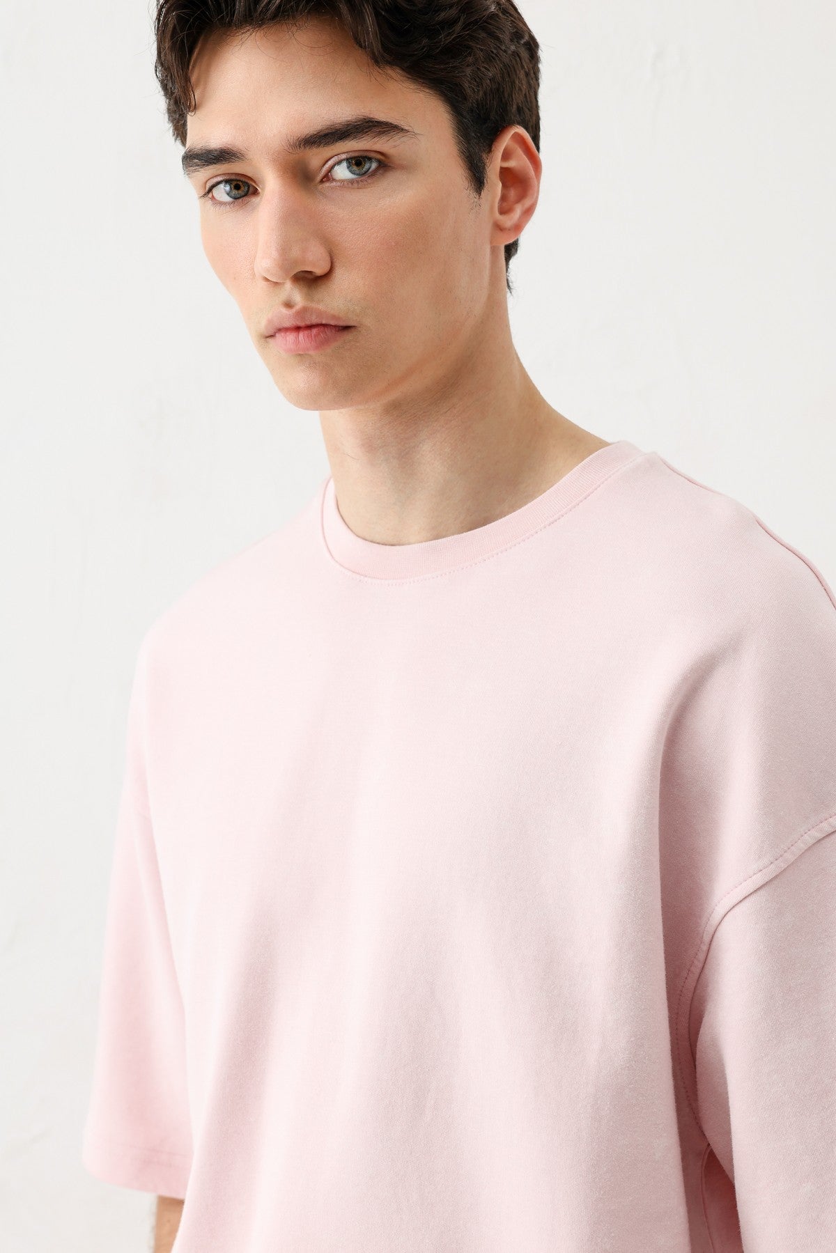Short-Sleeved, Washed Oversized T-Shirt